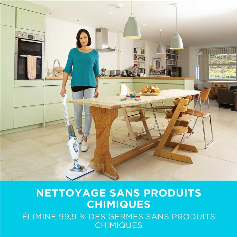 Image secondaire de BLACK+DECKER Balai Vapeur 1600W avec 2 tampons, FSM1616-QS