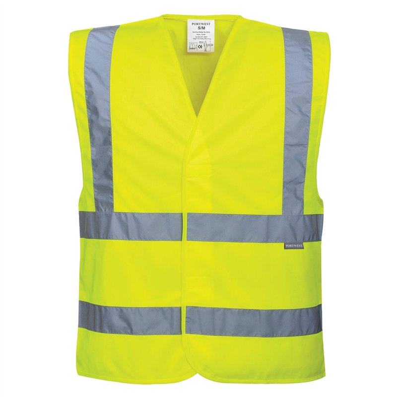Portwest Gilet Hi-Vis Baudrier & Double Ceinture, Couleur: Jaune, Taille: 4X/5X, C470YER4X/5X
