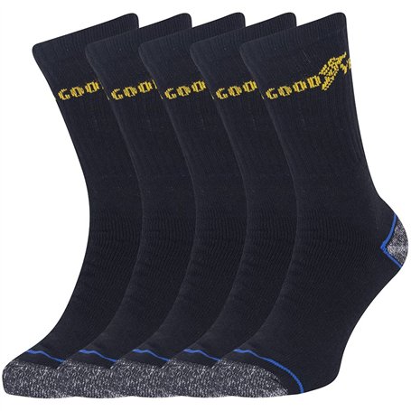 Goodyear Vêtements de travail homme GYSCK004 Chaussettes de travail robustes à talon rembourré et à bout contrasté