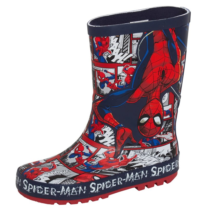 Marvel Spiderman Bottes en caoutchouc pour garçon, bleu marine, 30 EU