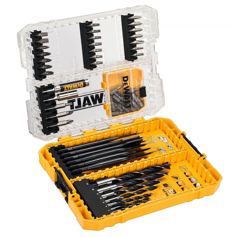 DEWALT Coffret 57 Pieces Forets, Embouts de Vissage et Mèches à Bois Extreme