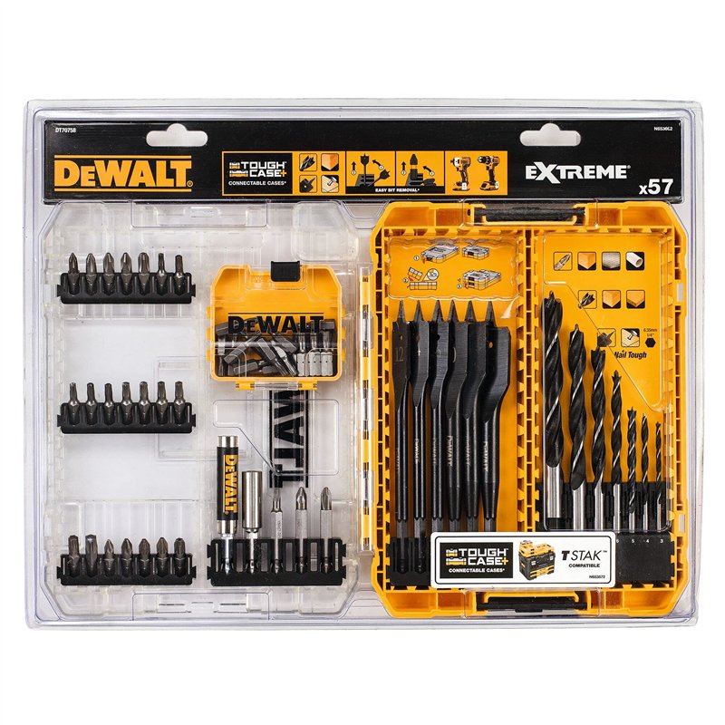 Image secondaire de DEWALT Coffret 57 Pieces Forets, Embouts de Vissage et Mèches à Bois Extreme