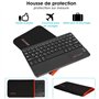 TECHGEAR Active Strike Pro Clavier AZERTY Bluetooth sans Fil avec Pavé Tactile Intégré compatible avec Samsung Tab S7, Tab S6 Li