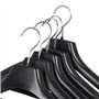 TRIXES Cintres Larges Pantalons Costumes Manteaux Vestes en Plastique Noir - Lot de 5