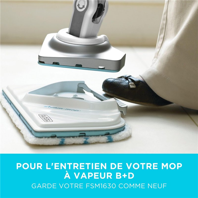 Image secondaire de BLACK+DECKER Tampons Delta pour balai vapeur Microfibre de rechange 2 pièces, FSMP30-XJ