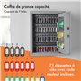 VonHaus Armoire à Clés avec Code - Coffre-Fort Sécurisée - Coffre-Fort Numérique avec Verrouillage à Solénoïde - Jusqu'à 71 Clés