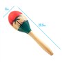 World Rhythm Maracas en bois peint à la main naturel - Instrument de percussion pour enfants, petite taille