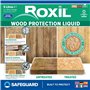 Roxil Liquide Imperméabilisant pour Bois - 5 litres - Jusqu'à 10 ans de Protection Hydrofuge pour Bois Extérieur, Terrasse, Clôt