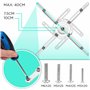 Duronic PB06XL Support pour Vidéoprojecteur Plafond Rotatif 360° Inclinable 30° et Pivotable 20° Charge maximale 13,6 kg Idéal p