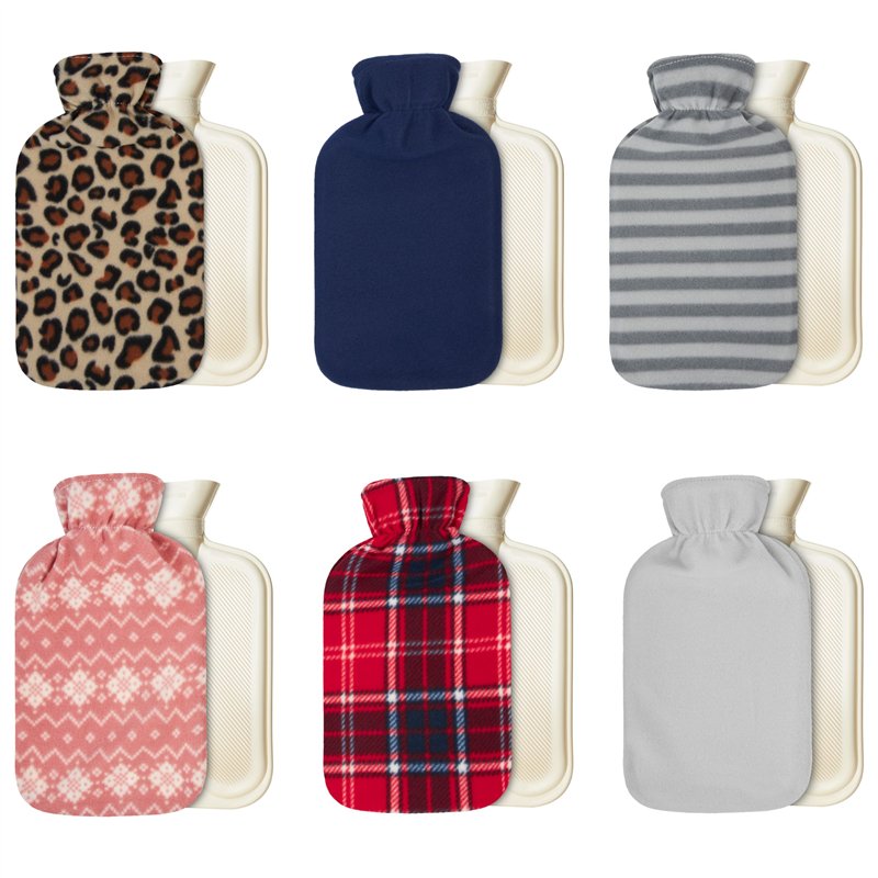 Image secondaire de CityComfort Bouillotte Eau Chaude avec Housse en Polaire Douce Motif Fantaisie, Bouillotte Caoutchouc Naturel 2L - En Sélection