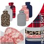 CityComfort Bouillotte Eau Chaude avec Housse en Polaire Douce Motif Fantaisie, Bouillotte Caoutchouc Naturel 2L - En Sélection 