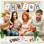 BELLE VOUS Jeu de Carte Jumbo Complet en Plastique - L37 x l26 cm - Jeux de Carte Géantes pour Tous Les Âges - Jeux de Cartes po