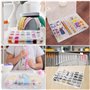 BELLE VOUS Lot de 2 Boite Compartiment Plastique Transparent - 27,3 x 17,6 x 4,3 cm - Boite Plastique Rangement avec 36 Comparti