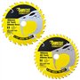 2 lames de scie circulaire SCCSFK165CR SabreCut 165 mm 24T et 40T x 20 mm compatibles avec Dewalt Bosch Makita et bien d'autres