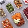 Lot de 10 Boites Repas - Boites de Conservation Alimentaire Idéales pour Préparer des Repas Sains - Boites en Verre Hermétiques 