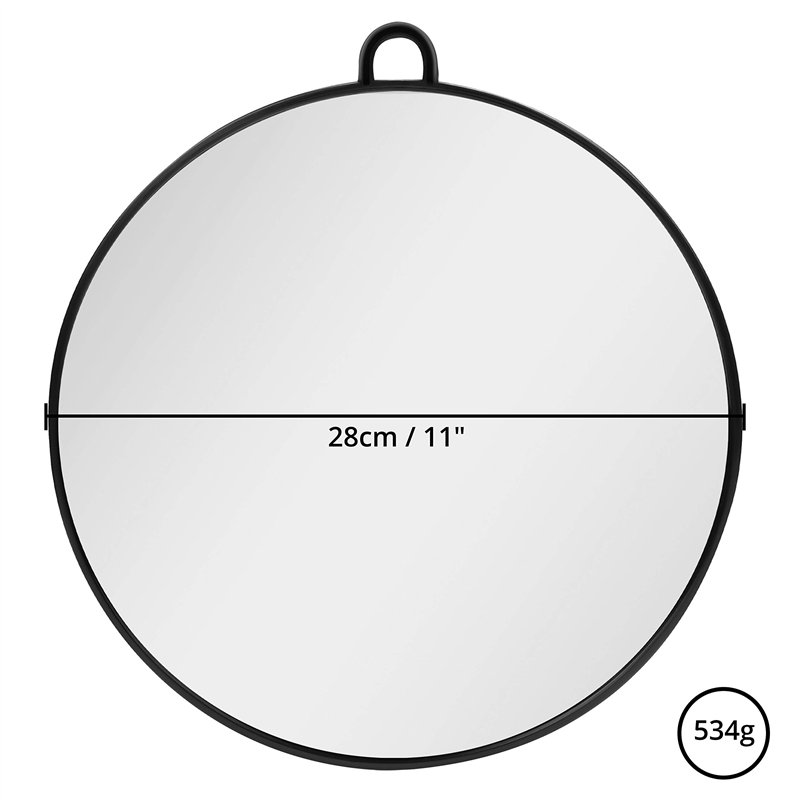 Image secondaire de Kurtzy Miroir de Coiffeur Rond et Léger - Miroir Coiffure avec Poignée pour Le Suspendre ou Le Manipuler et Voir l’Arrière de la