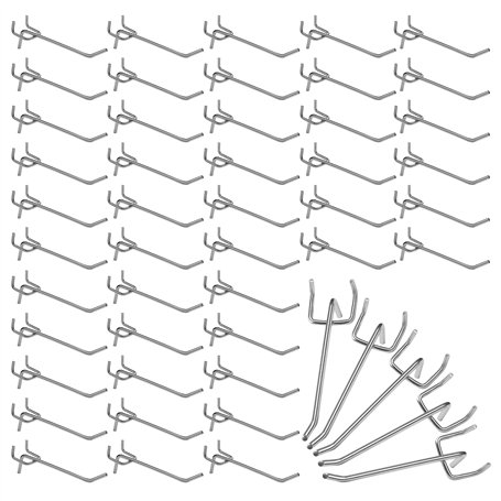 BELLE VOUS 50 Pièces Crochets pour Panneaux Perforés en Acier - 10