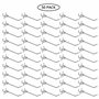 BELLE VOUS 50 Pièces Crochets pour Panneaux Perforés en Acier - 10,5 cm - Crochet pour Panneau Perforé Bureau en Métal pour Orga