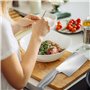 Joeji's Couteau de Cuisine en Acier Inox 17 cm - Couperet Style Asiatique Chinois Japonese avec Manche Durable et Ergonomique -