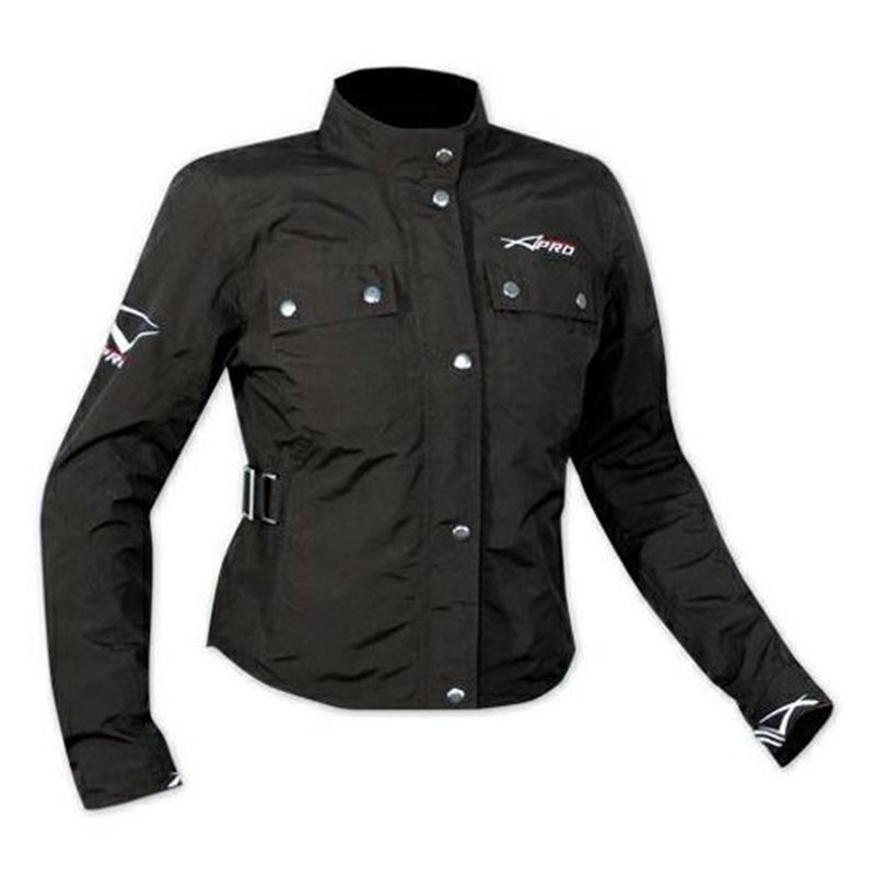 Femme Scooter Blouson Textile Protections Impermeable Moto Motard Nylon Noir XS