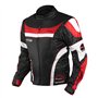 A-pro Blouson Oxford Nylon Homme Textile CE Protections Thermique Moto rouge L