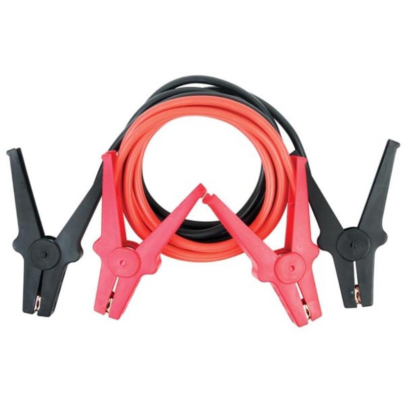 Perel Jeu de câbles de démarrage pour moteurs à essence, 12/24 V, avec pinces isolées, sac de transport, certifié TUV/GS/DIN, 16