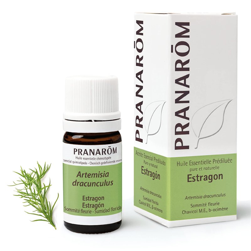 Pranarôm Huile Essentielle Estragon Prédiluée Artemisia dracunculus Sommité Fleurie HECT 5 ml