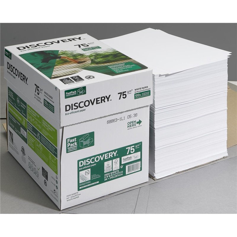 Canon: Discovery Fast Pack - Papier multifonction Blanc 75 g/m² A4 - Carton de 2500 feuilles