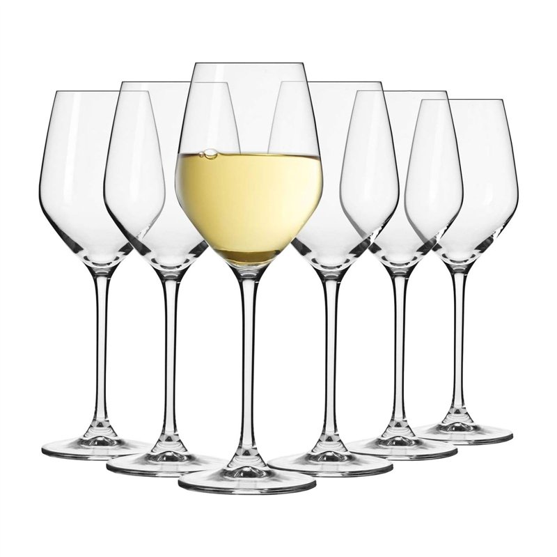 Krosno Petite Verre à Vin Blanc | Lot de 6 | 200 ML | Collection Splendour | Parfait la Maison, Les Restaurants, Les Fêtes | Lav