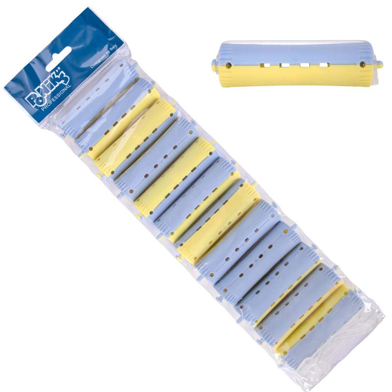 PONIK'S PROFESSIONAL Lot de 12 bigoudis pour permanente - Bigoudis pour permanente - 22 mm - Petits bigoudis avec languettes en