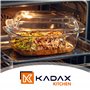 KADAX Plat à Gratin en Verre Résistant à la Chaleur avec Couvercle et Poignées, Cocotte Transparente pour la Cuisson au Four (Re