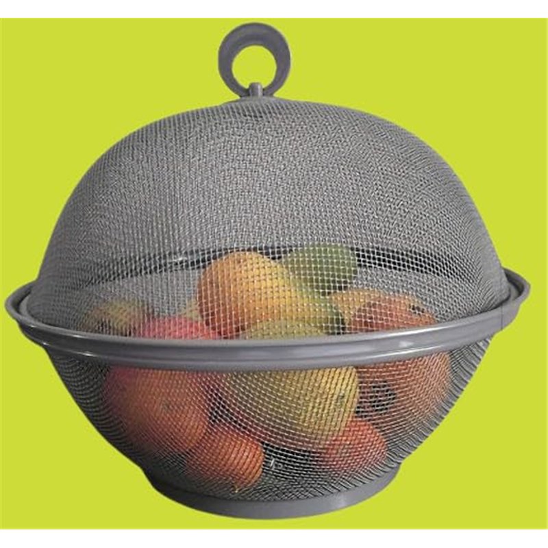 QWXOSR Corbeille Fruit Panier a Fruits - Corbeille a Fruit Avec Couvercle- Corbeille a Fruit Panier a Fruit noir (Gris 1 set)