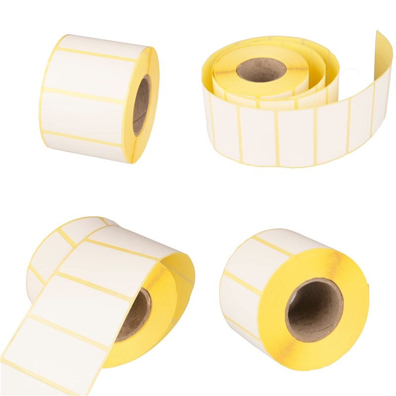 Image secondaire de MDlabels Lot de 1000 étiquettes thermiques blanches en rouleau – 60 x 30 mm – Adhésif permanent, pour codes-barres, étiquettes a