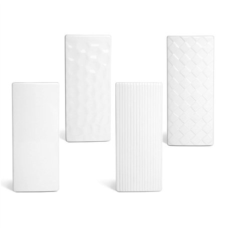 Metrox a1669 Lot de 4 humidificateurs en céramique «Relief» plats pour fixation au radiateur