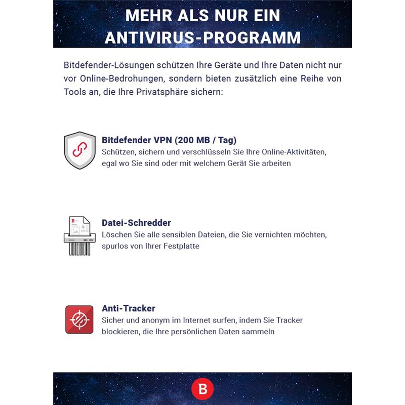 Image secondaire de Bitdefender Antivirus Plus 2019 - 1 utilisateur / 1 an