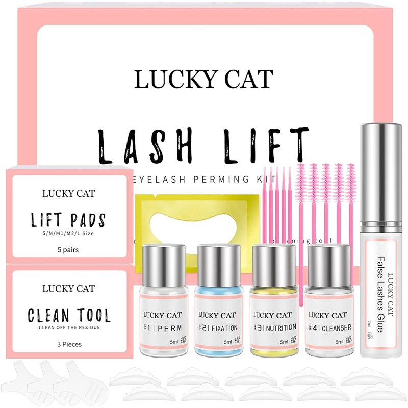 Kit Rehaussement de Cil,kit d'extension de Cils Perm Lash Lift,Semi-Permanent Curling Perming Wave Convient pour le salon