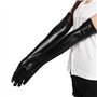 LOVARTS BEAUTY Gants Longs Noirs en Similicuir pour Femme Sexy Gants Longs en Latex Adulte(Noir)