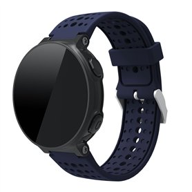 TopTen Bracelet de rechange en silicone pour montre de course Forerunner 220/230/235/620/630 GPS de Garmin M bleu marine