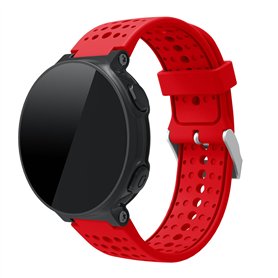 TopTen Bracelet de rechange en silicone pour montre de course Forerunner 220/230/235/620/630 GPS de Garmin M Red