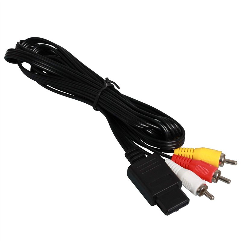 Image secondaire de ENDARK Câble Composite, câble d'alimentation stéréo audio vidéo AV RCA pour Gamecube/NGC/64/N64/SNES (1 pièce 1.75m/5.8ft)