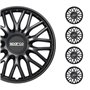 Sparco Enjoliveurs Roma - 15-Pouces - Gris/Noir - Set de 4 pièces