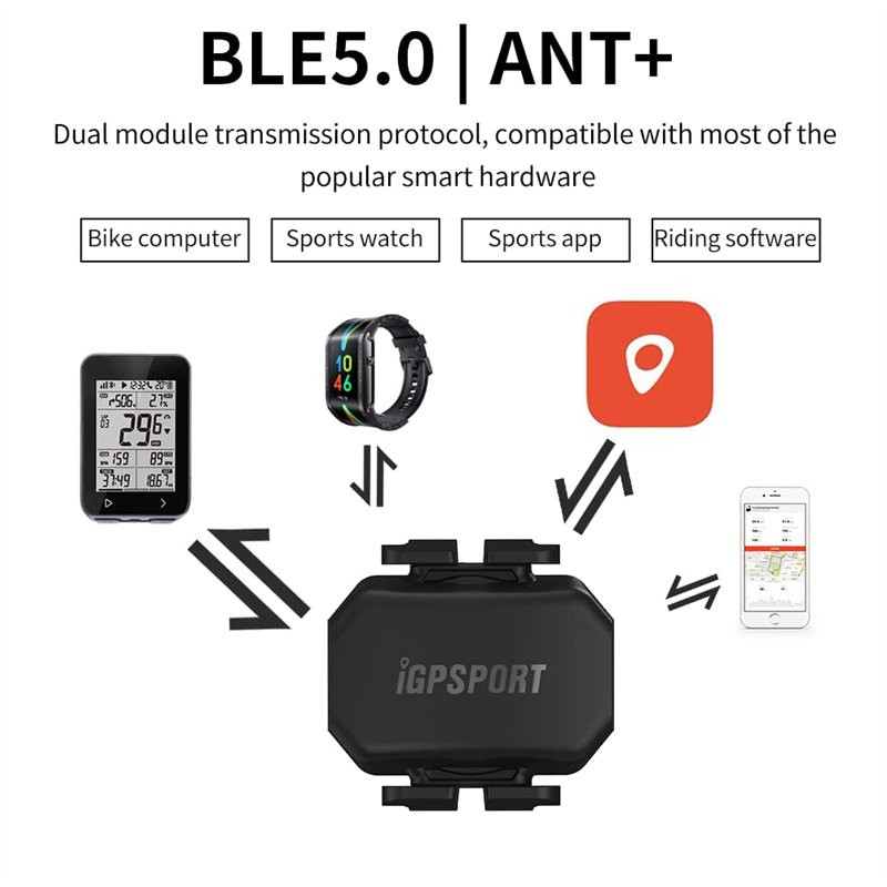 Image secondaire de Capteur de Cadence iGPSPORT C70 Double Module Bluetooth et Ant +