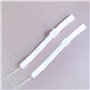2 coques blanches en silicone avec dragonne pour manette Nintendo Wii