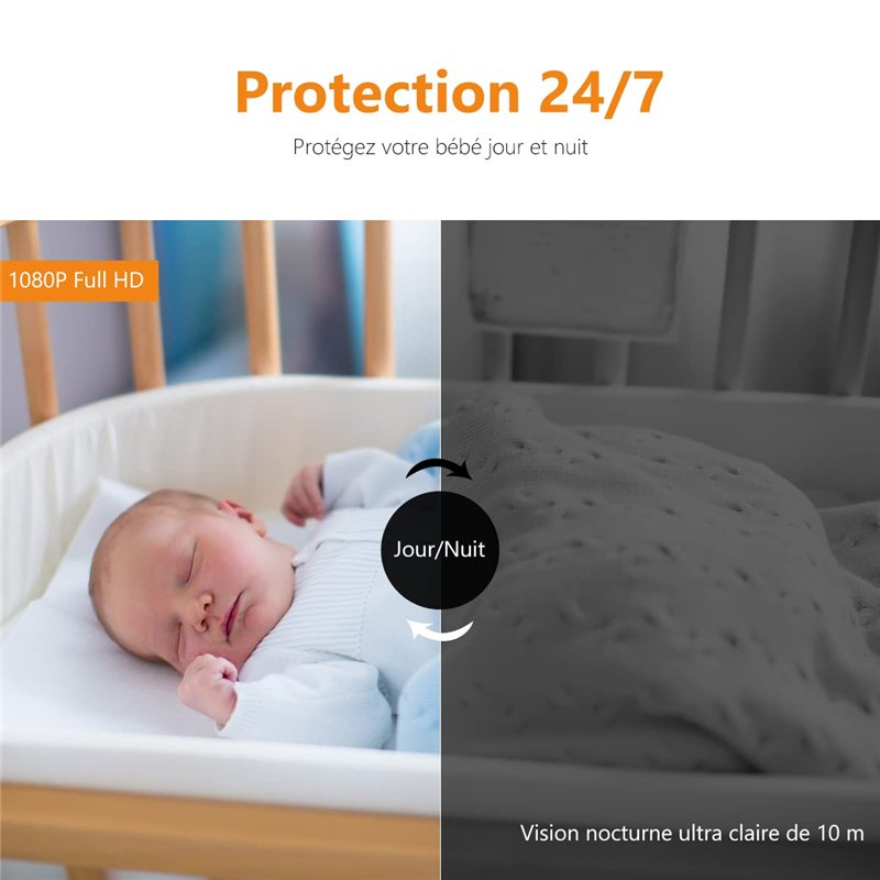 Image secondaire de Imou Caméra Surveillance WiFi Intérieur IP Caméra Sécurité Bébé 1080P avec Vision Nocturne Détection de Mouvement Humain et de Son
