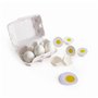Hape Oeufs Réalistes Jouet Enfant - Boîte de 6 Oeufs avec Coquille - Jeu d'Imitation à Découper Cuisine en Bois - Enfants 3 Ans