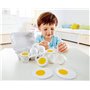 Hape Oeufs Réalistes Jouet Enfant - Boîte de 6 Oeufs avec Coquille - Jeu d'Imitation à Découper Cuisine en Bois - Enfants 3 Ans