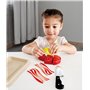 Hape Viandes & Poissons à Découper - Jeu d'Imitation Cuisine en Bois - Enfants de 3 ans et Plus - Accessoires Dinette Réalistes