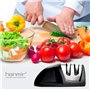 Hanmir Aiguiseur de Cuisine Professionnel 2 en 1 Manuel Aiguiseur pour Couteaux en Acier Inoxydable et céramique de Toutes Taill