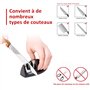 Hanmir Aiguiseur de Cuisine Professionnel 2 en 1 Manuel Aiguiseur pour Couteaux en Acier Inoxydable et céramique de Toutes Taill