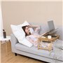 SONGMICS Table de lit pliable en bambou pour PC portable inclinable 55 x 35 x 29 cm LLD002